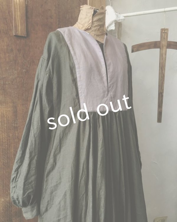 画像3: HALLELUJAH／La Bergère (1880′s)羊飼いローブ・カーキ [lotus] (3)