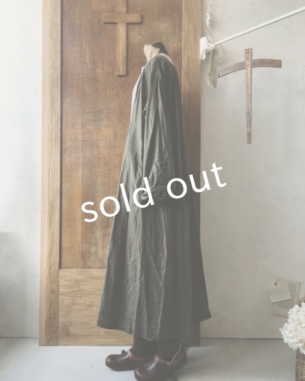 画像6: HALLELUJAH／La Bergère (1880′s)羊飼いローブ・カーキ [lotus] (6)