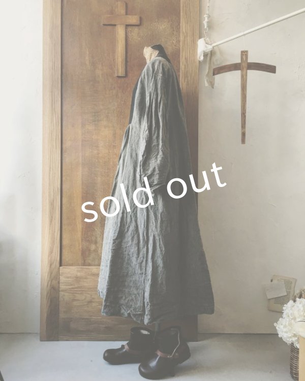 画像7: HALLELUJAH／La Bergère (1880′s)羊飼いローブ・シャンブレー [black] (7)