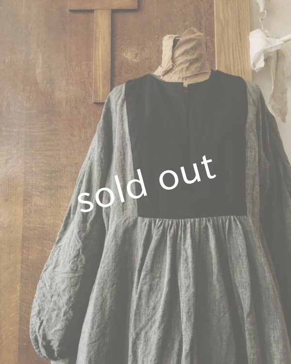 画像5: HALLELUJAH／La Bergère (1880′s)羊飼いローブ・シャンブレー [black] (5)