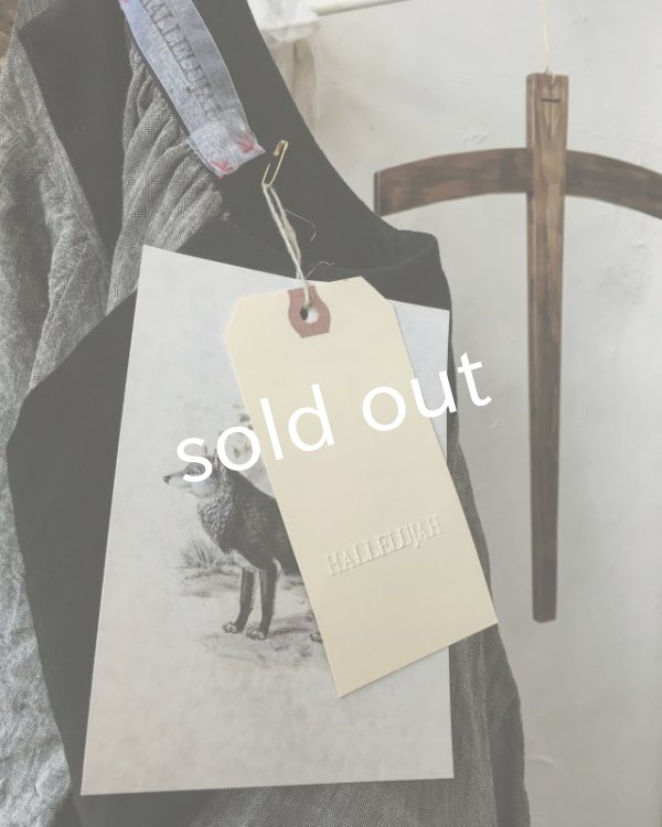 画像12: HALLELUJAH／La Bergère (1880′s)羊飼いローブ・シャンブレー [black] (12)