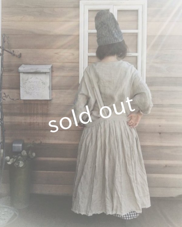 画像16: MARCHE' DE SOEUR/ワンショルダーワンピース・綿麻ギンガム (16)