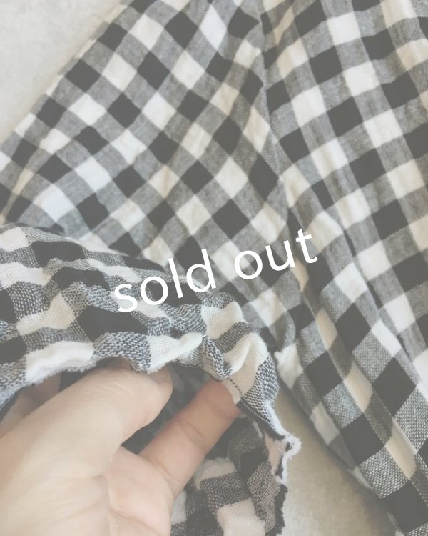 画像7: MARCHE' DE SOEUR/ワンショルダーワンピース・ダブルガーゼギンガム (7)