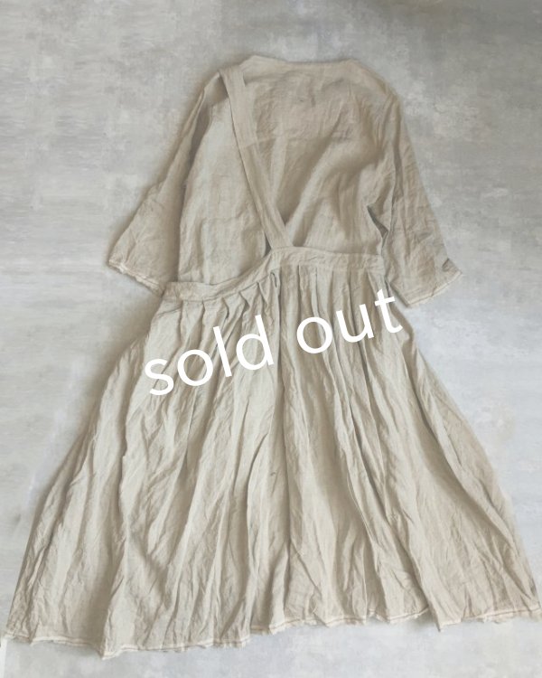 画像9: MARCHE' DE SOEUR/ワンショルダーワンピース・綿麻ギンガム (9)