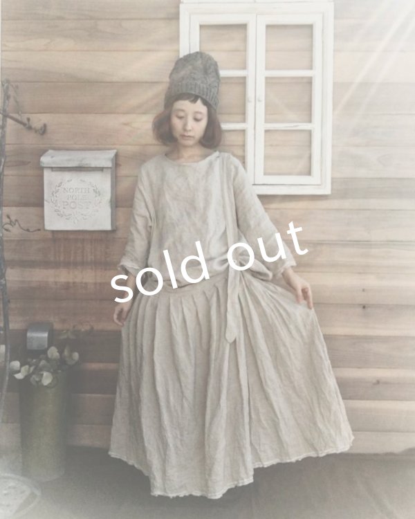 画像15: MARCHE' DE SOEUR/ワンショルダーワンピース・綿麻ギンガム (15)