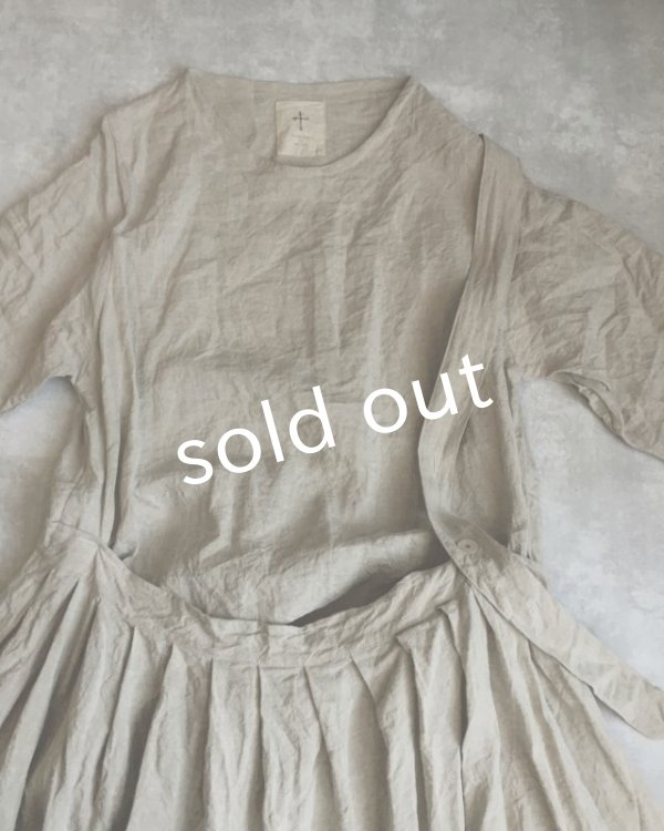 画像6: MARCHE' DE SOEUR/ワンショルダーワンピース・綿麻ギンガム (6)