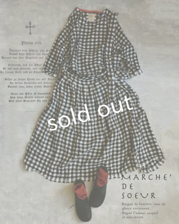 画像4: MARCHE' DE SOEUR/ワンショルダーワンピース・ダブルガーゼギンガム (4)
