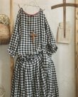 画像2: MARCHE' DE SOEUR/ワンショルダーワンピース・ダブルガーゼギンガム (2)