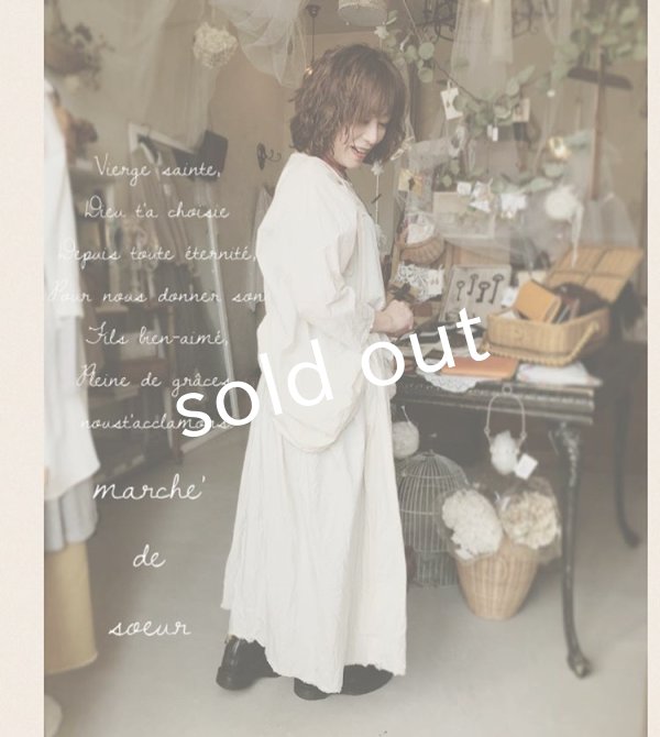 画像11: MARCHE' DE SOEUR/ワンショルダーワンピース・生成り (11)