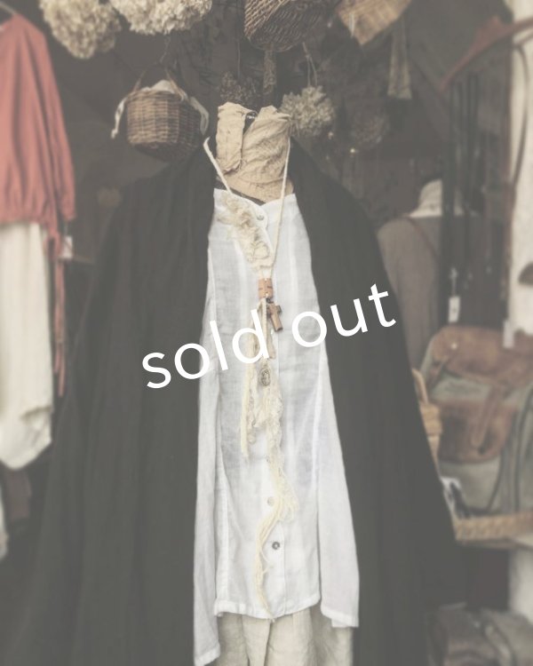 画像5: pollenbienco／アンティークレースのミニ十字架ネックレス (5)