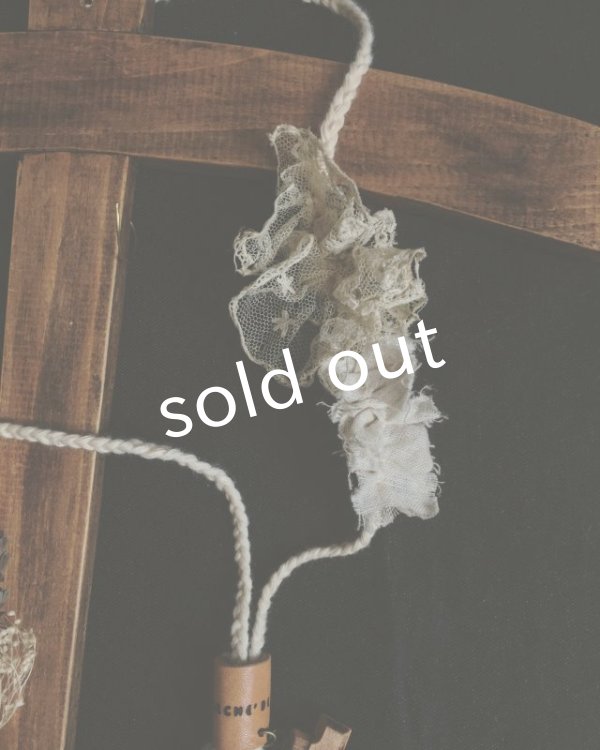 画像3: pollenbienco／アンティークレースのミニ十字架ネックレス (3)