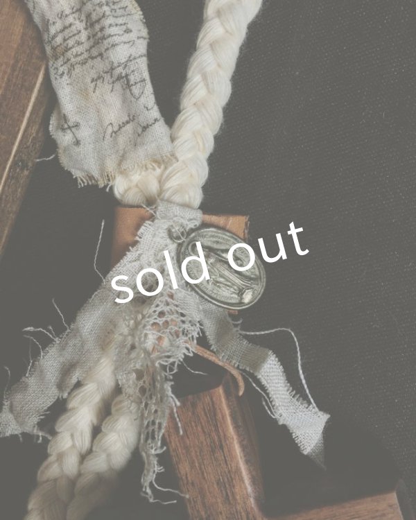 画像5: pollenbienco／アンティークレースの特大十字架ネックレス (5)