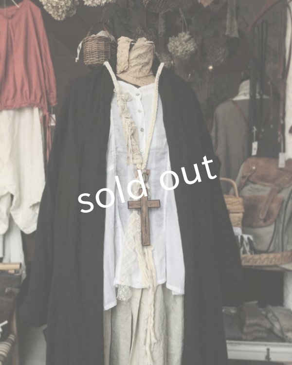 画像6: pollenbienco／アンティークレースの特大十字架ネックレス (6)