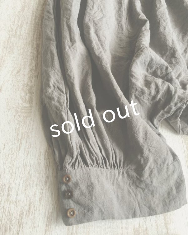 画像5: MARCHE' DE SOEUR／ベルギーリネン王様パンツ・グレーに黒ぽっけ (5)