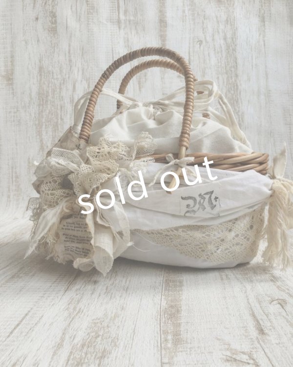 画像3: pollenbienco／アンティークレースのかごバッグ・祈りのメダイ (3)