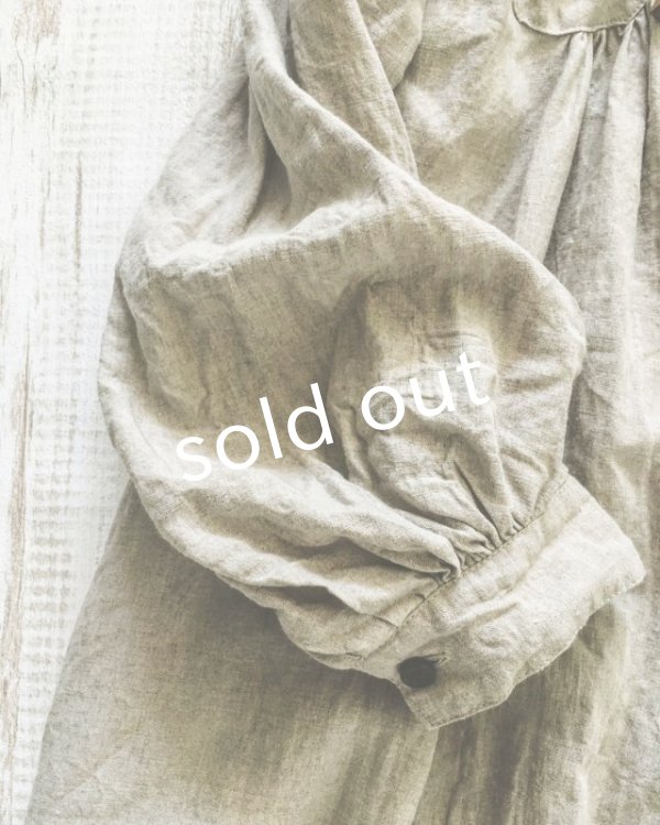 画像3: HALLELUJAH／1890's Bourgeron　1890年代　羊飼いシャツワンピース・flax (3)