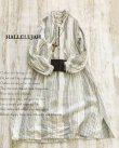 画像1: HALLELUJAH／1890's Bourgeron　1890年代　羊飼いシャツワンピース・off white stripe (1)