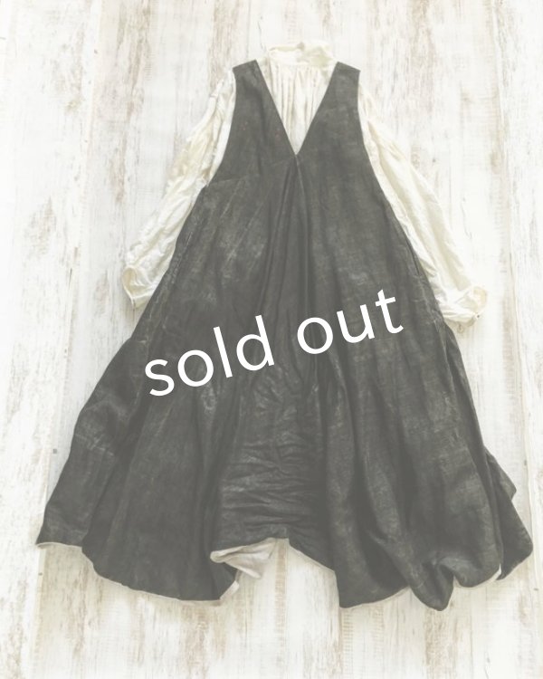 画像4: HALLELUJAH／Robe de femme de chambre no.4 小間使いローブ・墨染dark　charcoal (4)