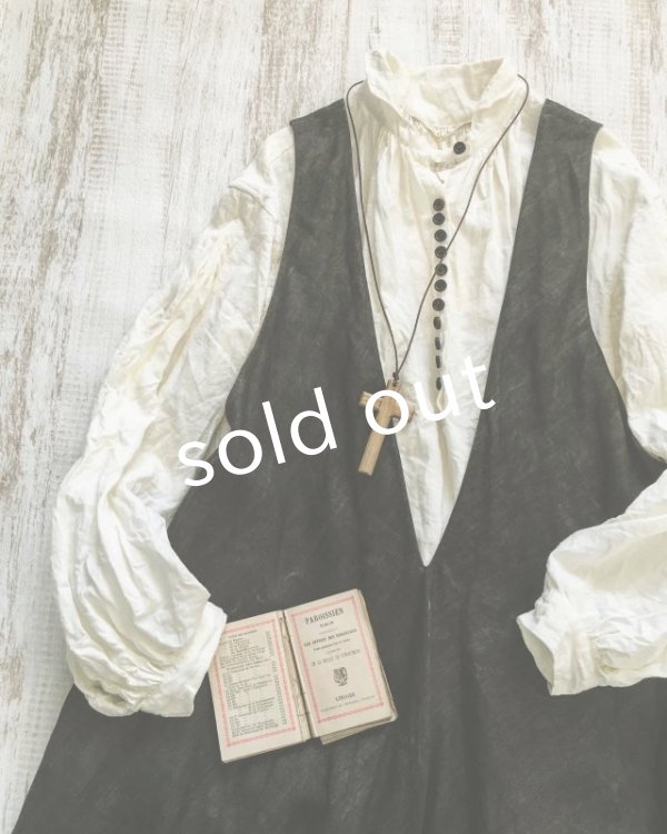 画像3: HALLELUJAH／Robe de femme de chambre no.4 小間使いローブ・墨染dark　charcoal (3)