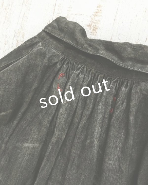 画像9: HALLELUJAH／1890's Bourgeron　1890年代　羊飼いシャツワンピース・墨染dark　charcoal (9)