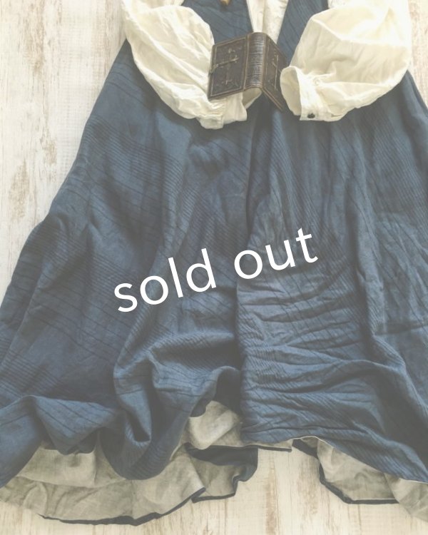 画像6: HALLELUJAH／Robe de femme de chambre no.4 小間使いローブ・navy stripe (6)