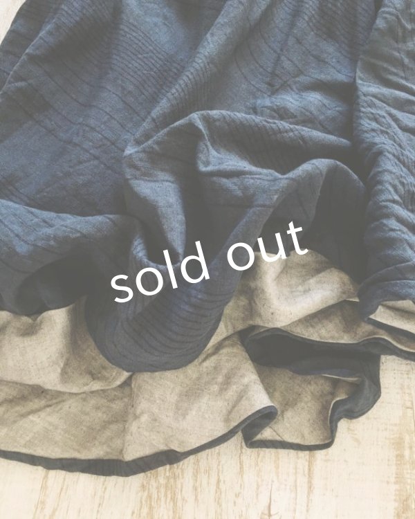 画像7: HALLELUJAH／Robe de femme de chambre no.4 小間使いローブ・navy stripe (7)