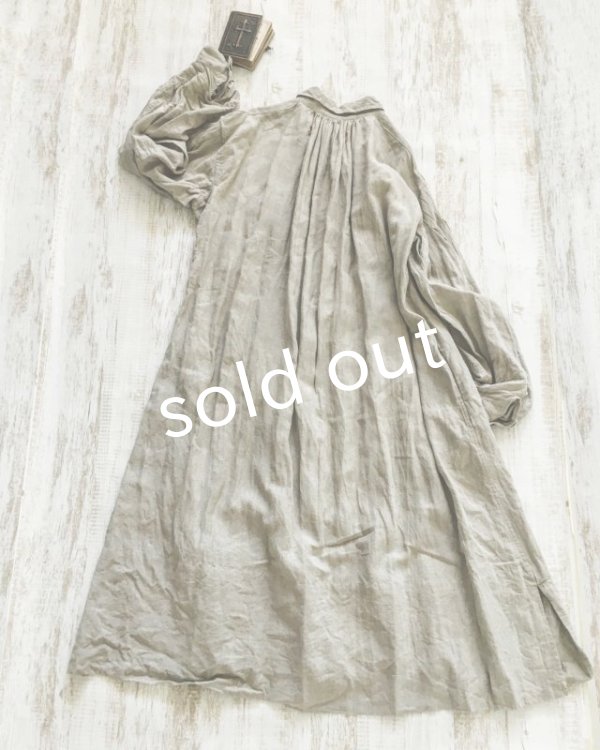 画像7: HALLELUJAH／1890's Bourgeron　1890年代　羊飼いシャツワンピース・flax (7)