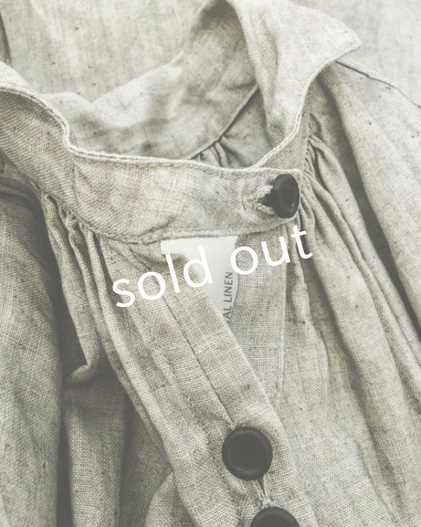 画像8: HALLELUJAH／1890's Bourgeron　1890年代　羊飼いシャツワンピース・墨染light charcoal (8)