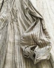 画像4: HALLELUJAH／1890's Bourgeron　1890年代　羊飼いシャツワンピース・grey stripe (4)