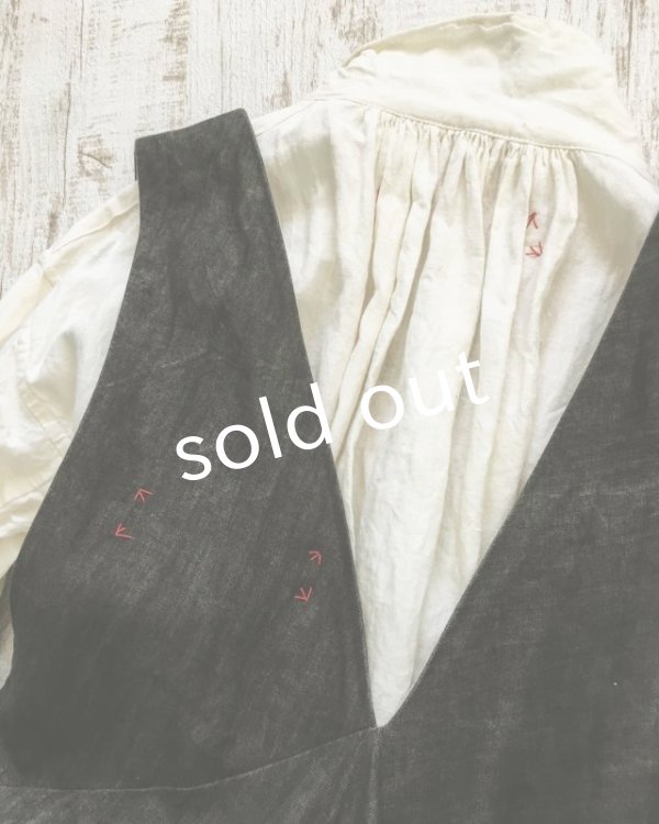 画像6: HALLELUJAH／Robe de femme de chambre no.4 小間使いローブ・墨染dark　charcoal (6)