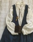 画像3: HALLELUJAH／Robe de femme de chambre no.4 小間使いローブ・navy stripe (3)