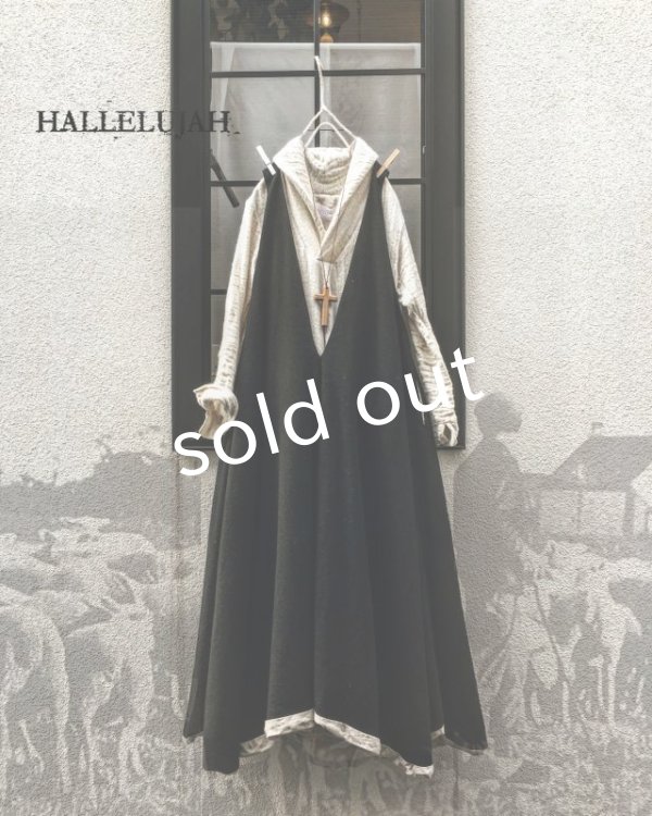 画像11: HALLELUJAH／Robe de femme de chambre no.4 小間使いローブ・off white stripe (11)