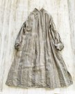 画像6: HALLELUJAH／1890's Bourgeron　1890年代　羊飼いシャツワンピース・grey stripe (6)
