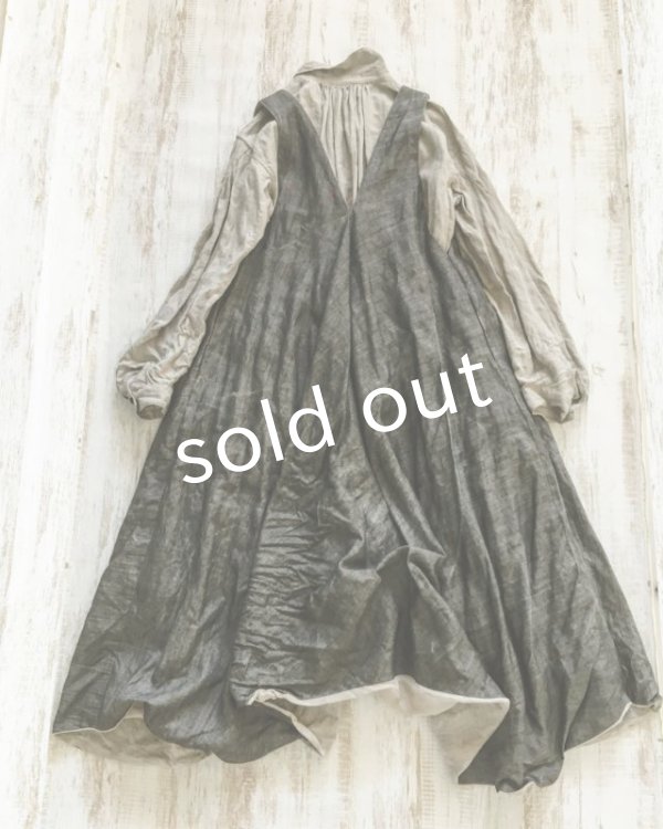 画像4: HALLELUJAH／Robe de femme de chambre no.4 小間使いローブ・墨染charcoal (4)