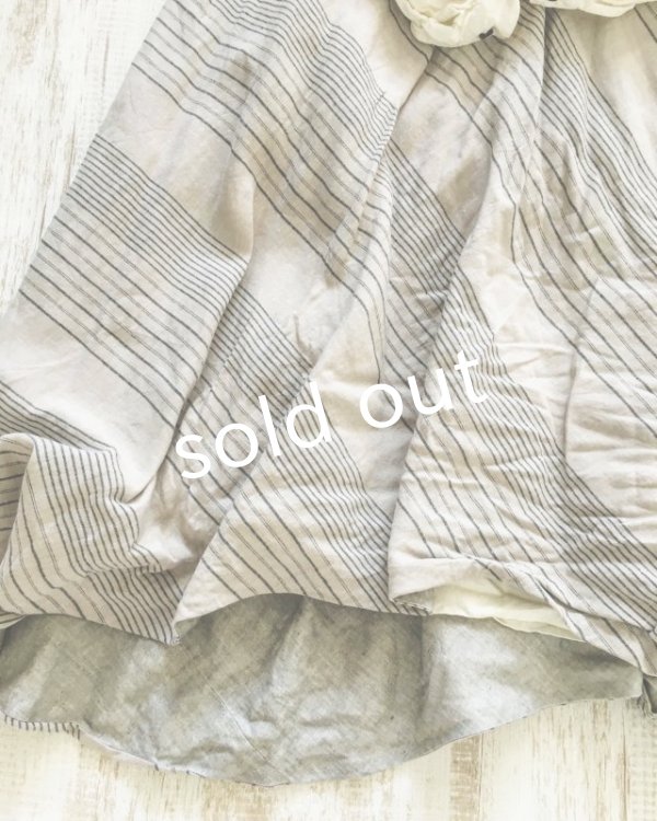 画像6: HALLELUJAH／Robe de femme de chambre no.4 小間使いローブ・grey stripe (6)