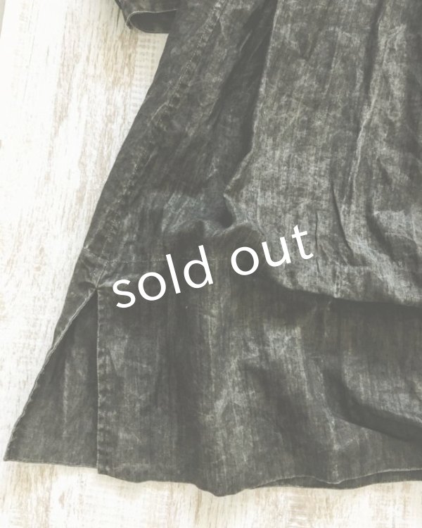 画像2: HALLELUJAH／1890's Bourgeron　1890年代　羊飼いシャツワンピース・墨染dark　charcoal (2)