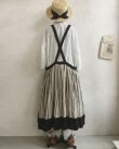 画像6: MARCHE' DE SOEUR／ストライプエプロンワンピース・黒＆ストライプ (6)