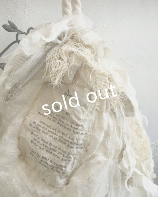 画像11: pollenbienco／アンティークレースと裂き布のバッグ (11)