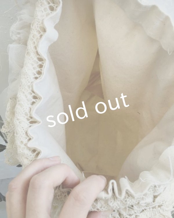 画像9: pollenbienco／アンティークレースと裂き布のバッグ (9)