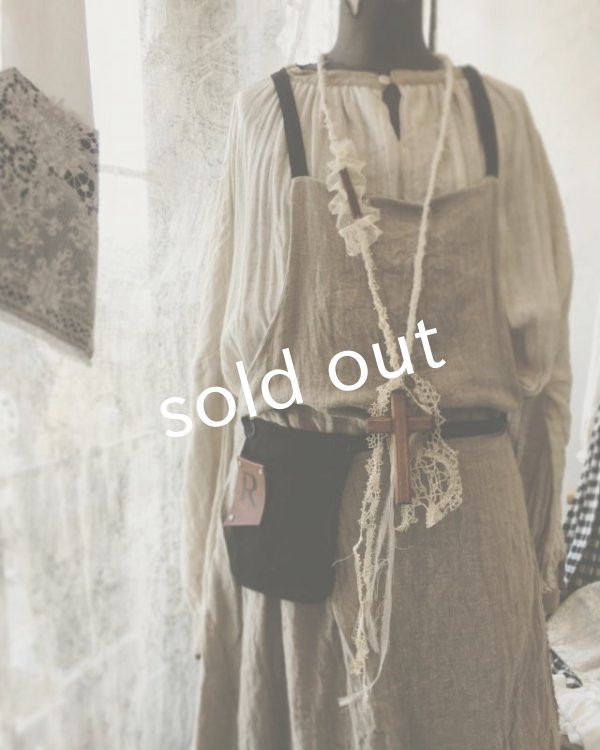 画像10: pollenbienco／アンティークレースの特大十字架ネックレス (10)