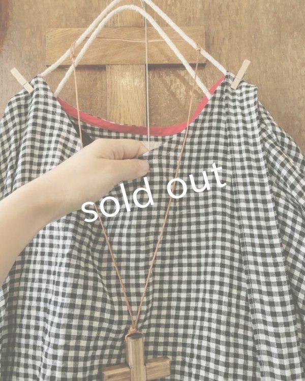 画像6: MARCHE' DE SOEUR/ワンショルダーワンピース・ブラックギンガム (6)