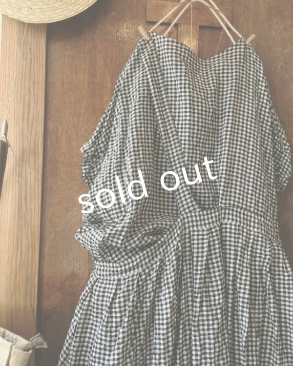 画像11: MARCHE' DE SOEUR/ワンショルダーワンピース・ブラックギンガム (11)