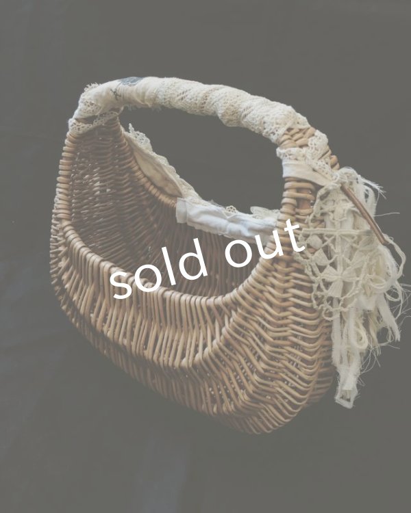画像8: pollenbienco／十字架とアンティークレースのバスケット (8)