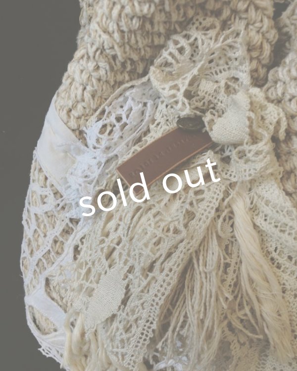 画像4: pollenbienco／アンティークレースフリンジバッグ (4)