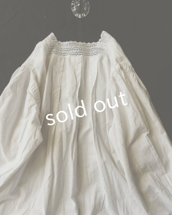 画像6: antique／1900's?刺繍レースワンピース (6)
