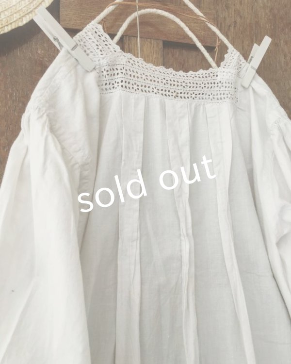 画像12: antique／1900's?刺繍レースワンピース (12)