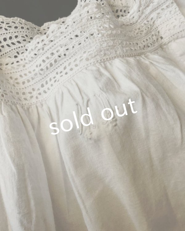 画像3: antique／1900's?刺繍レースワンピース (3)