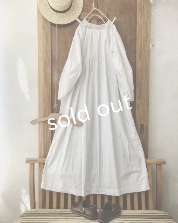 画像11: antique／1900's?刺繍レースワンピース (11)