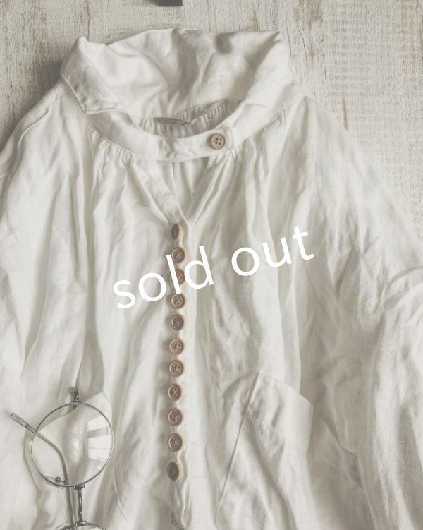 画像4: HALLELUJAH／1890's Bourgeron　1890年代　羊飼いシャツワンピース・off white (4)