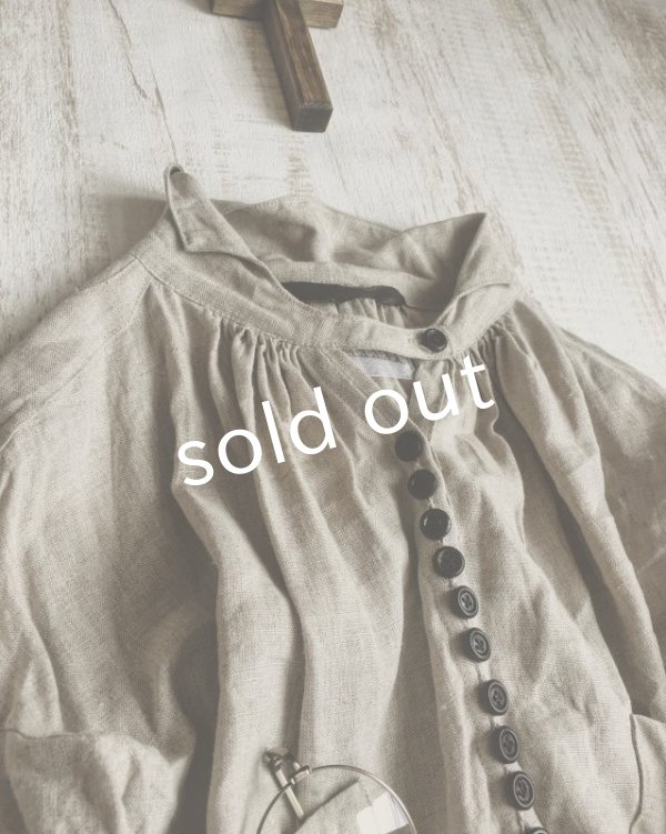 画像5: HALLELUJAH/1890's Bourgeron 1890年代 羊飼いシャツワンピース・flax (5)